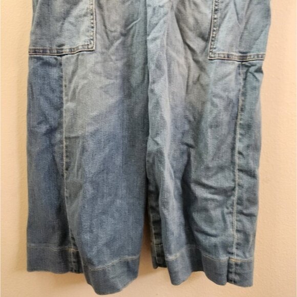 American Eagle Dreamy Drape Stretch Super High-Waisted Cargo Wide-Leg Jean Sz 4 - Picture 6 of 9